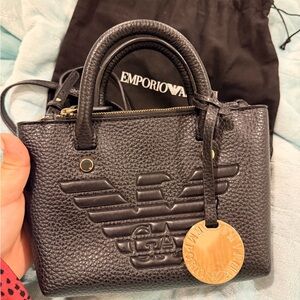 Emporio Armani Textured Black Mini Bag